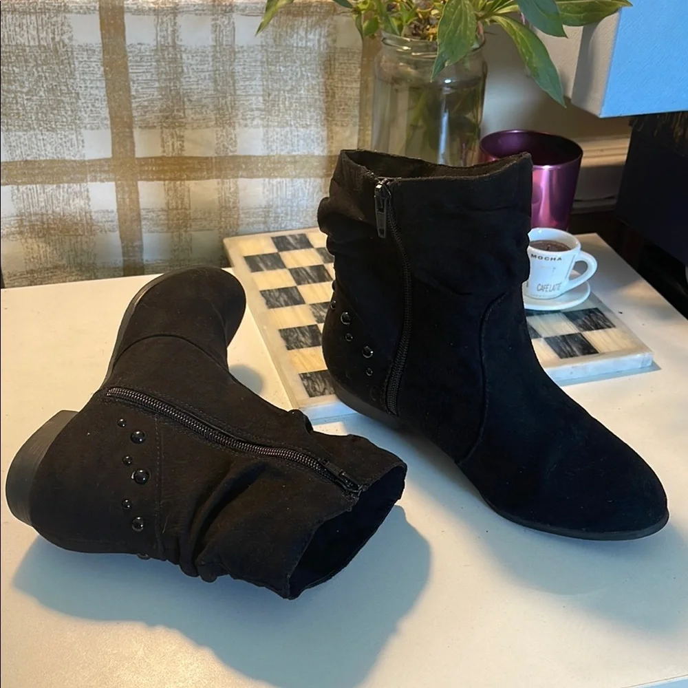 SO Black Ankle Booties with Suede Finish - Picture 14 of 16